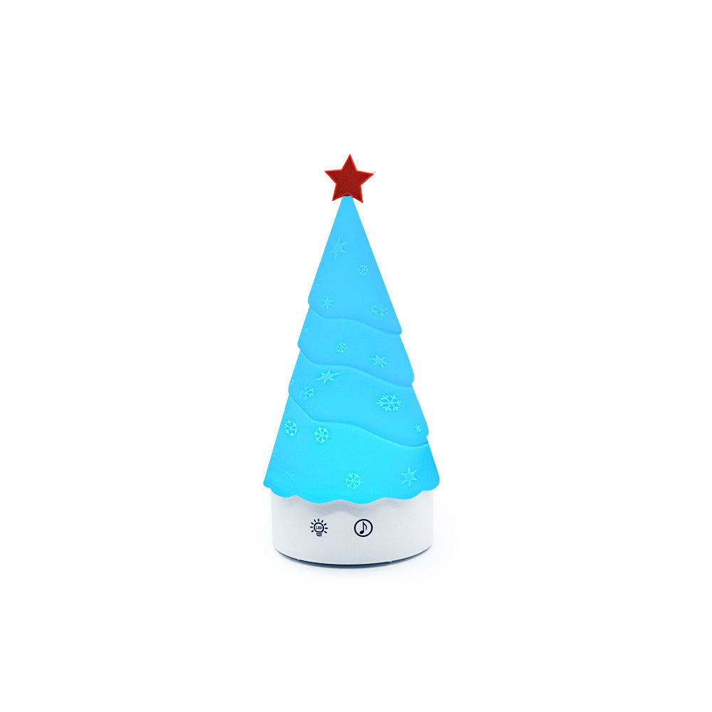 Tree Night Light (Built-in Battery) - Rechargeable Festive Snowman & Tree LED Light | Portable Holiday Decor