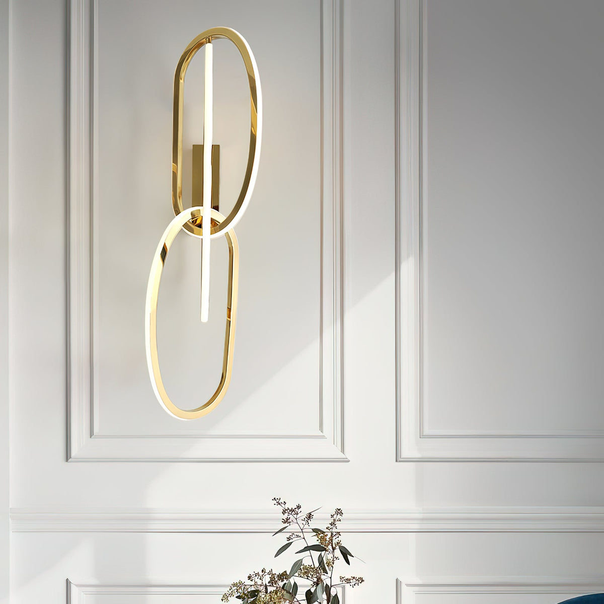 Circa LED Wall Lamp – Sculptural Interlinking Ring LED Wall Sconce