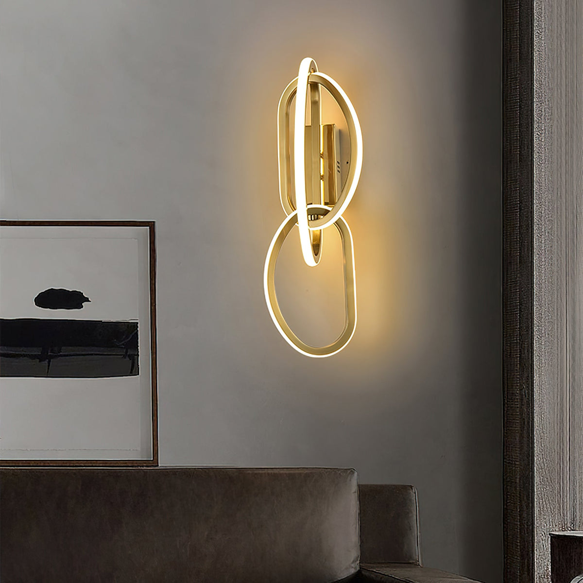 Circa LED Wall Lamp – Sculptural Interlinking Ring LED Wall Sconce