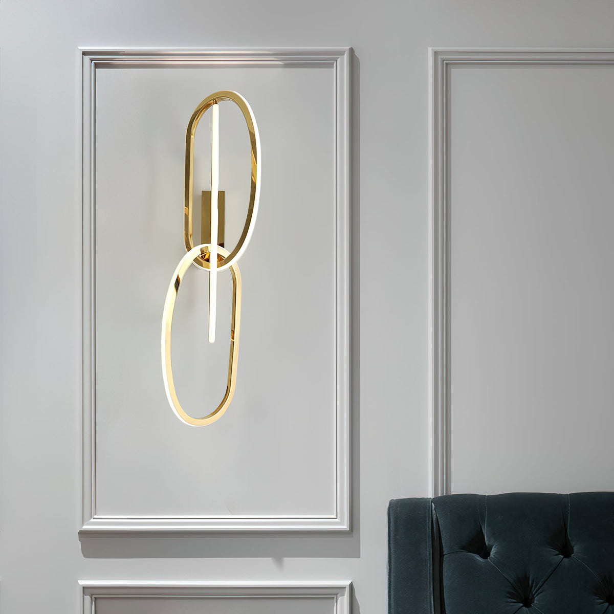 Circa LED Wall Lamp – Sculptural Interlinking Ring LED Wall Sconce