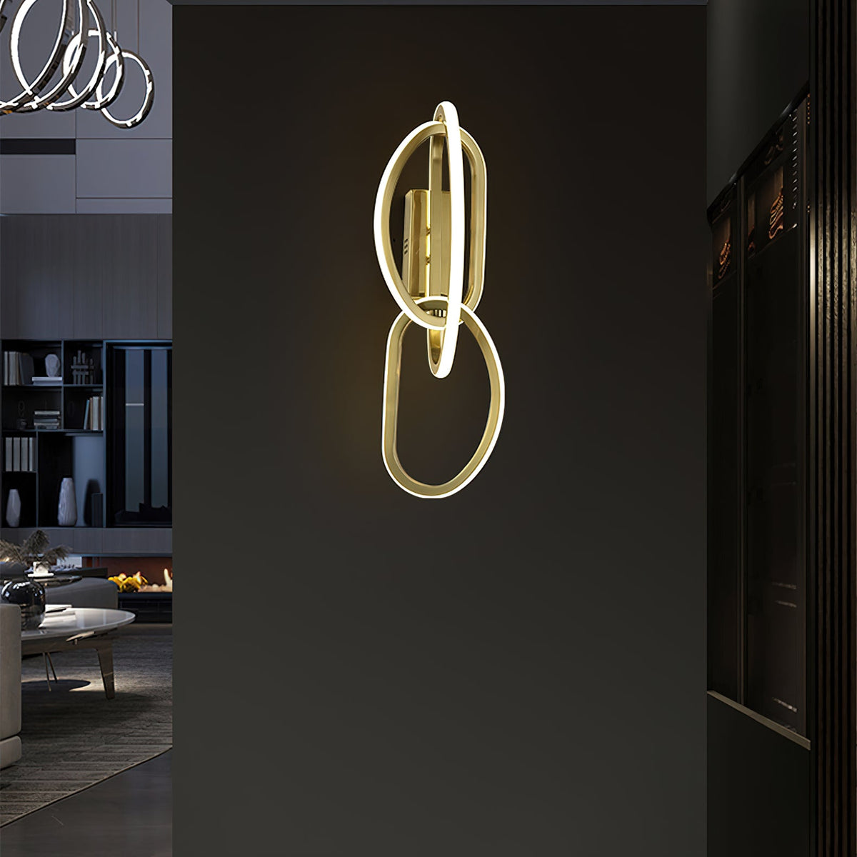 Circa LED Wall Lamp – Sculptural Interlinking Ring LED Wall Sconce