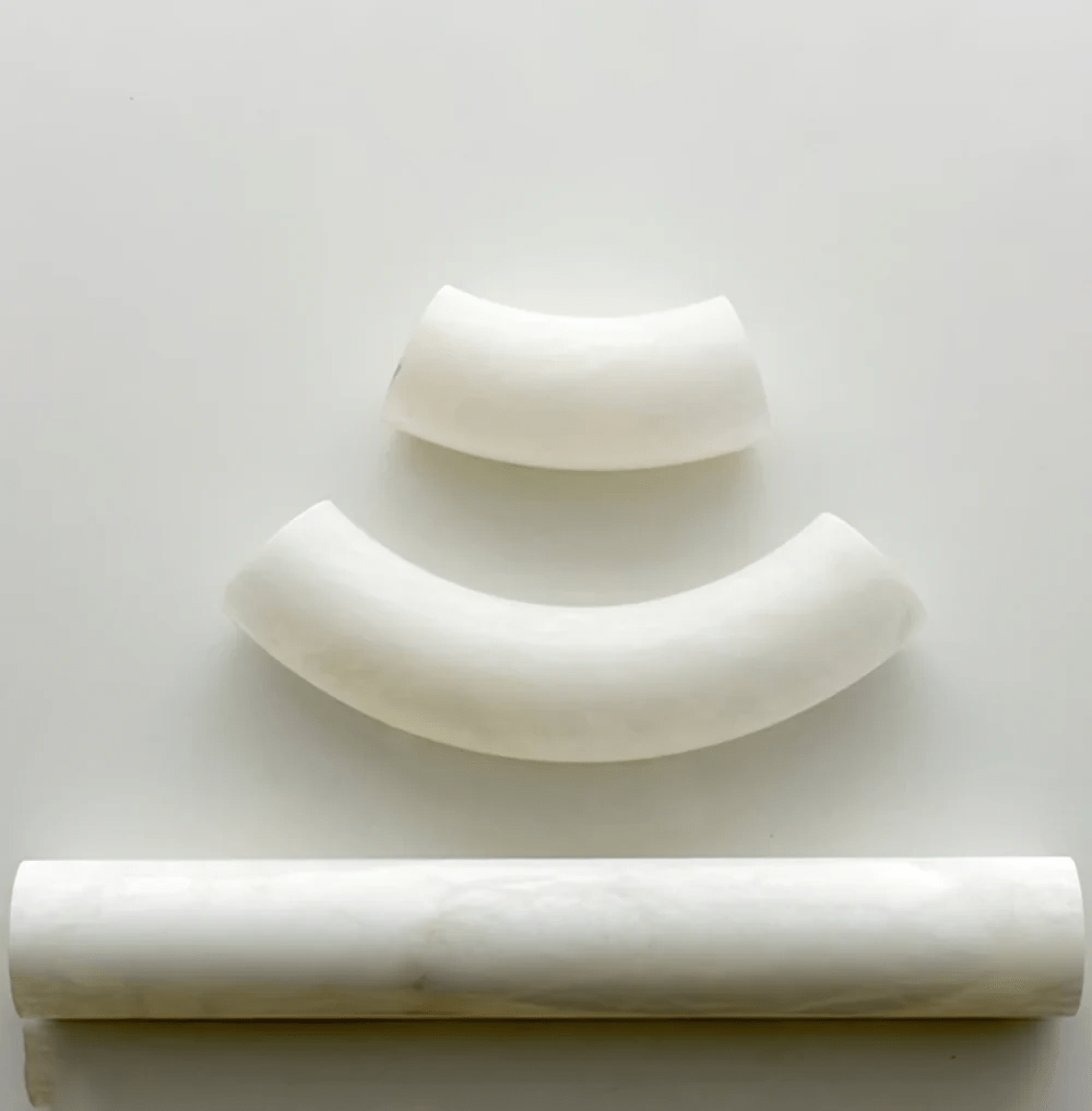 Circle Alabaster Chandelier – Natural Stone & Leather Suspension Light