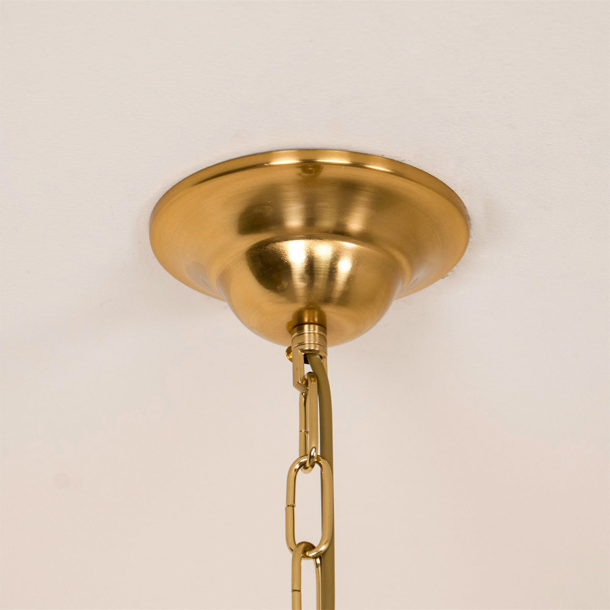 Clarke Pendant Lamp – Brass & Fabric Shade 4-Light Pendant