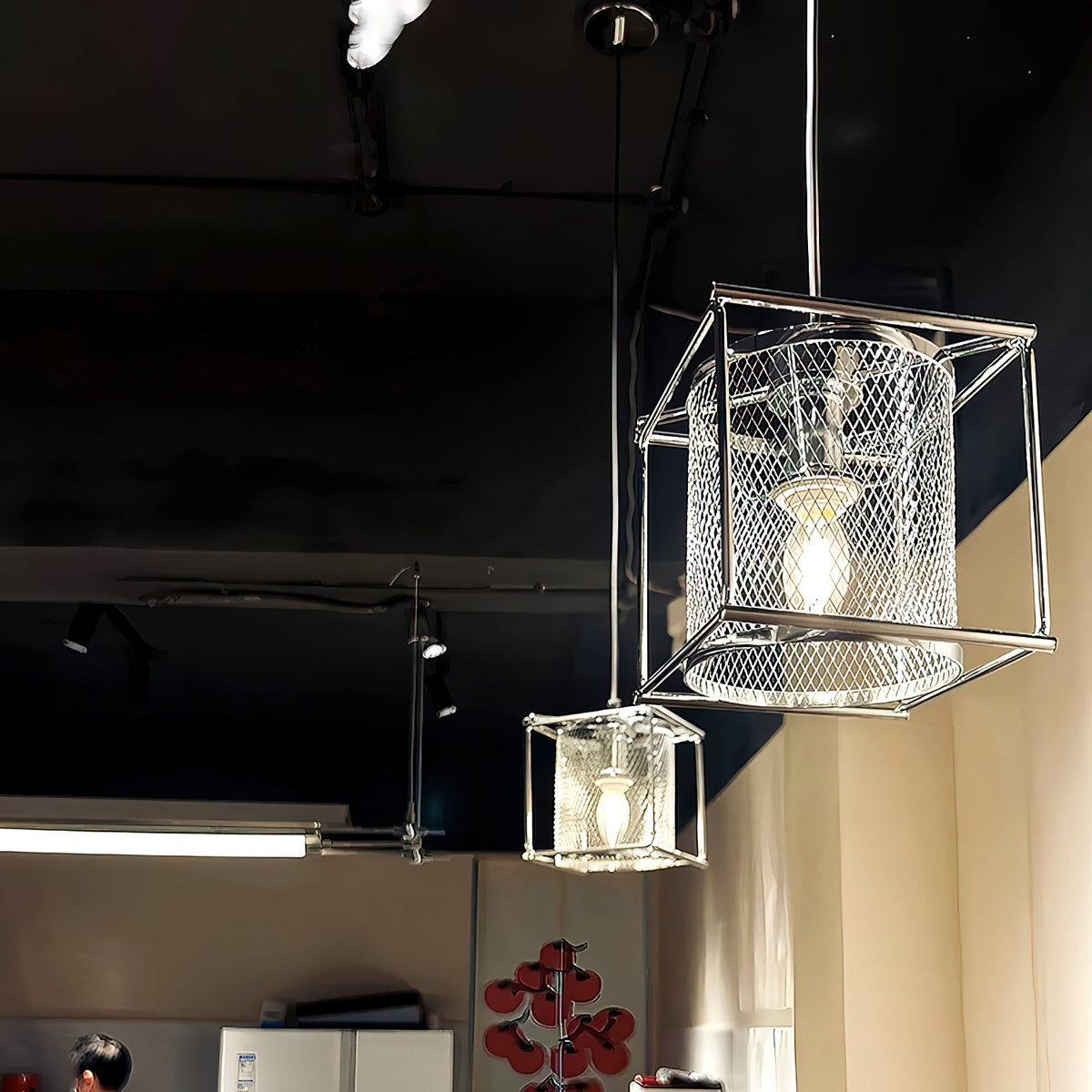 Clarus Pendant Lamp – Refined Industrial Chrome Mesh Drum Pendant