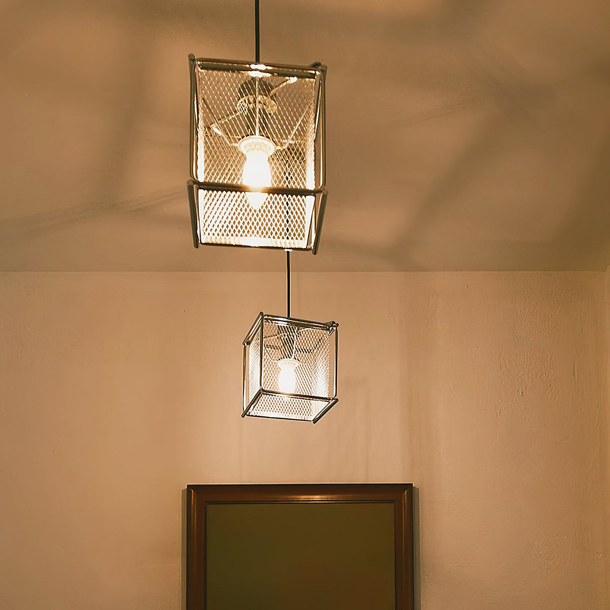 Clarus Pendant Lamp – Refined Industrial Chrome Mesh Drum Pendant