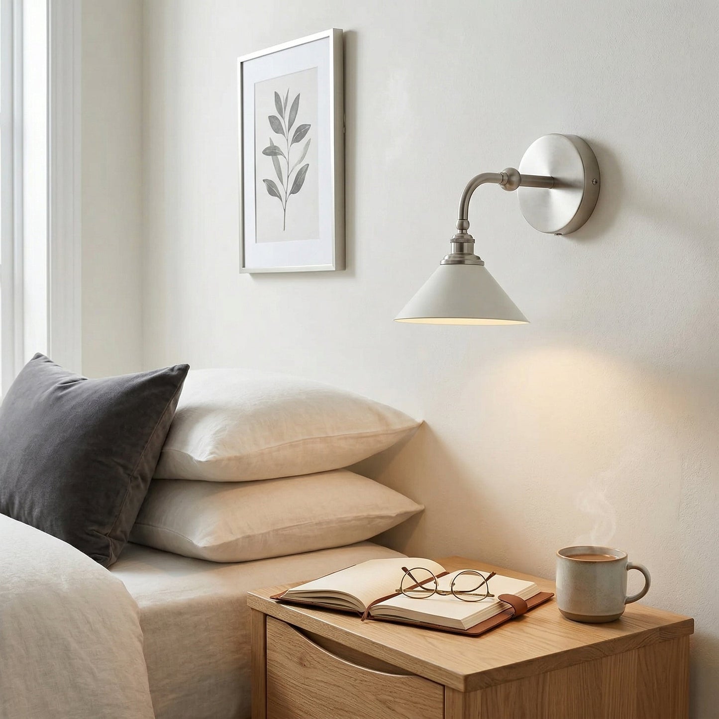 Thetford Wall Sconce - Classic Tapered Shade Brass Wall Light | Single & Dual Head Vanity Sconce