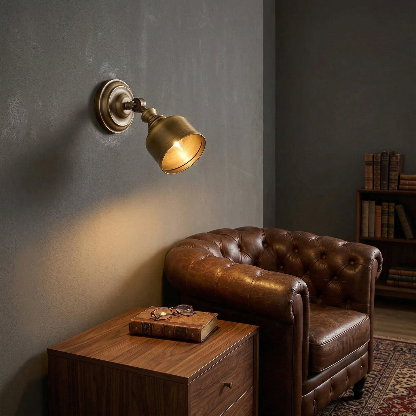 Timarron Wall Lamp - Antique Brass Vintage Industrial Sconce | Modern Task & Accent Light