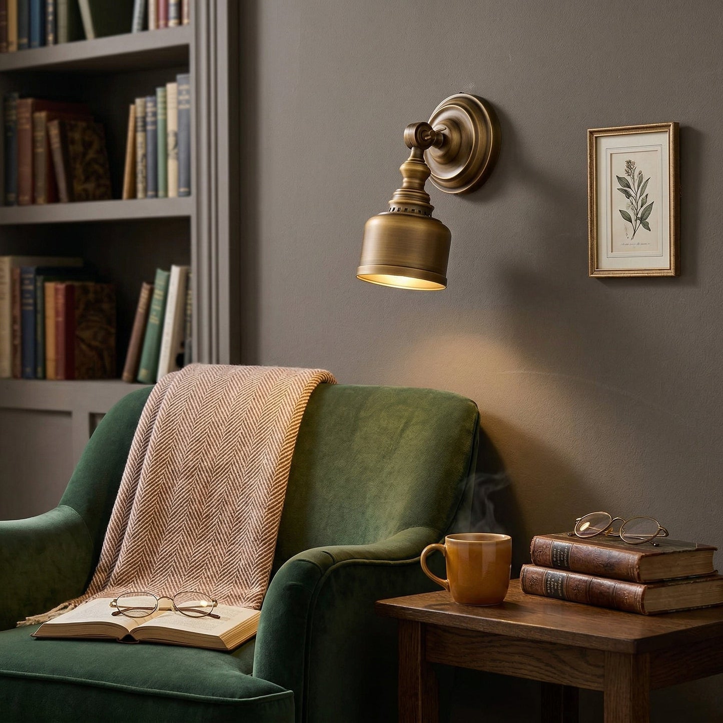 Timarron Wall Lamp - Antique Brass Vintage Industrial Sconce | Modern Task & Accent Light