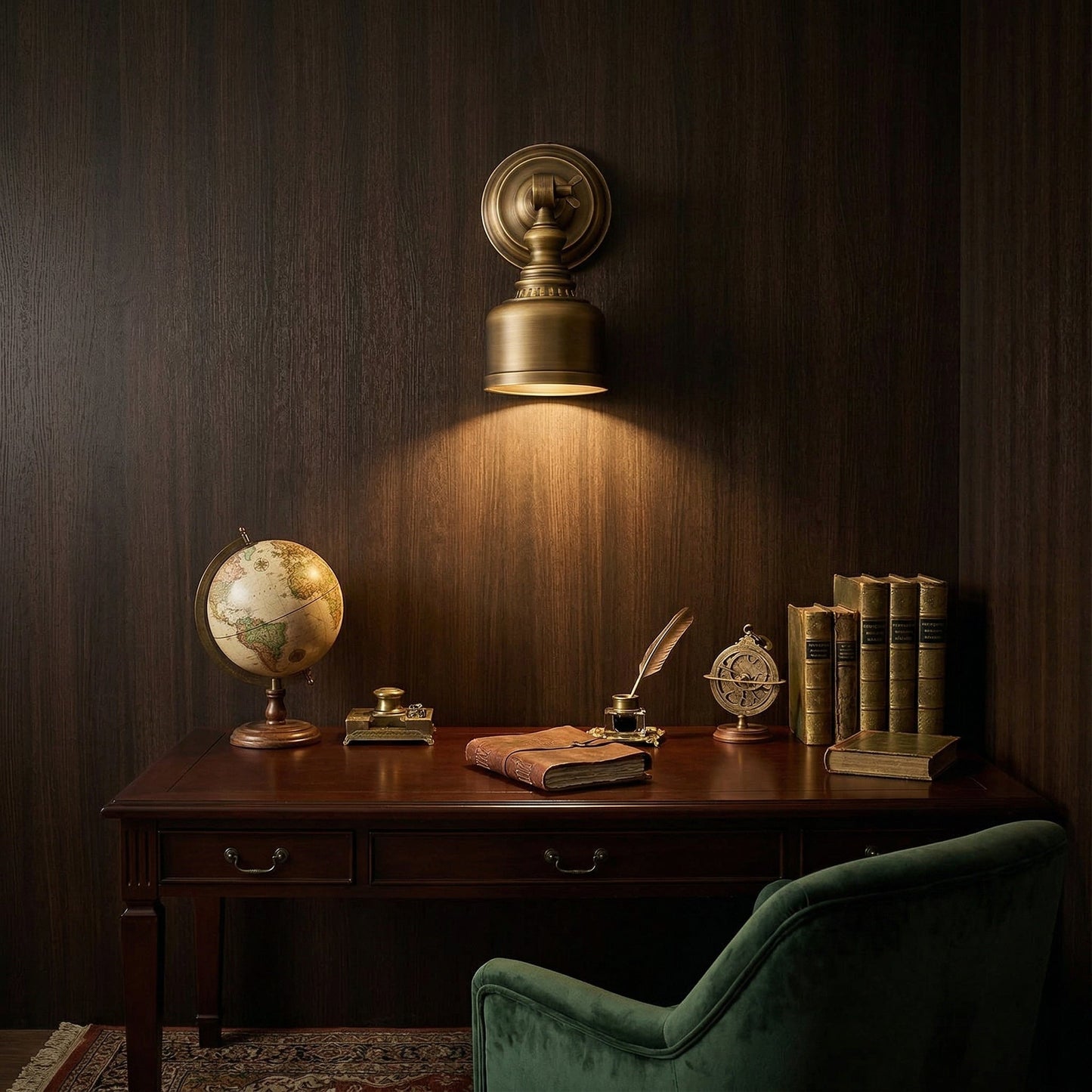 Timarron Wall Lamp - Antique Brass Vintage Industrial Sconce | Modern Task & Accent Light