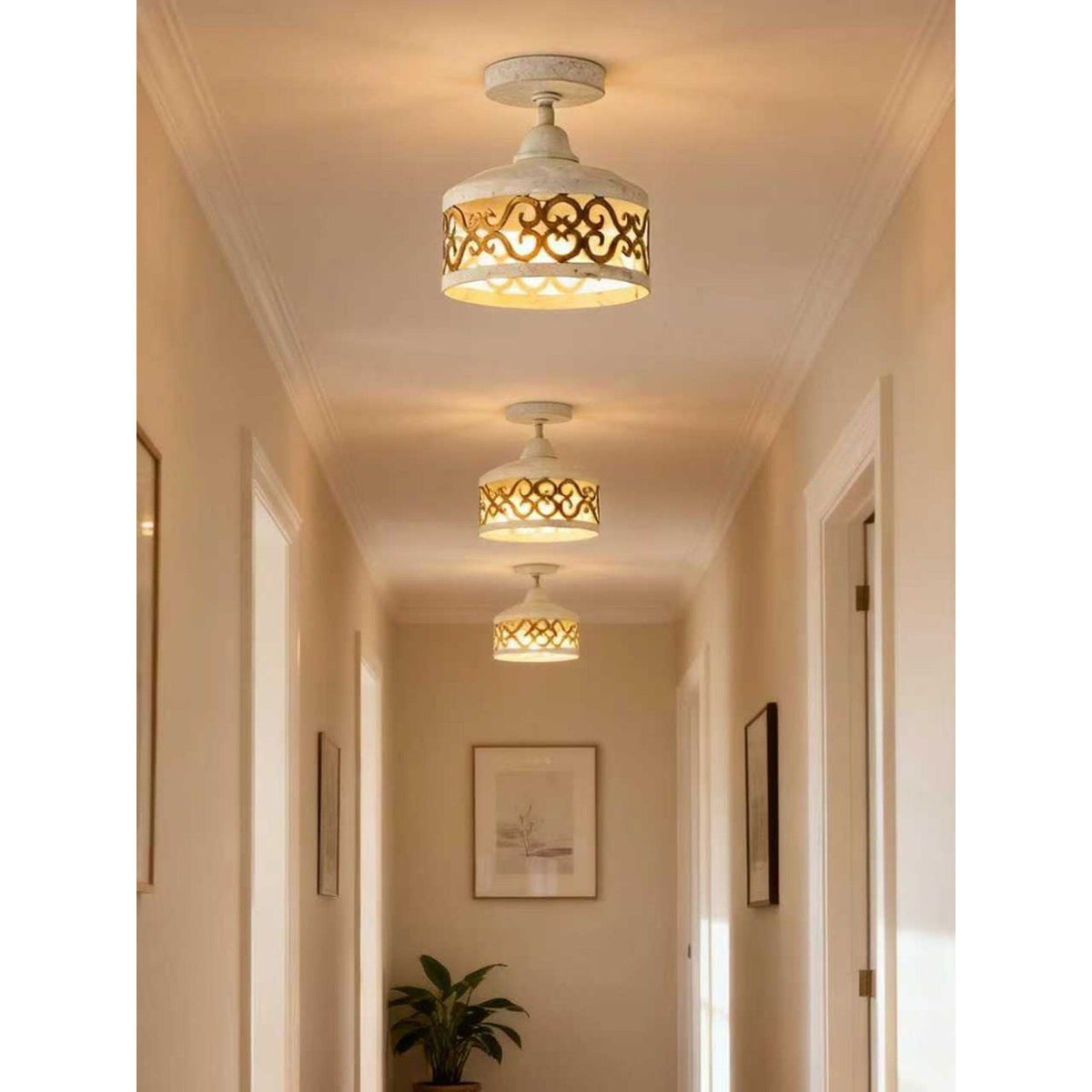 Claudette Pendant Lamp – Rustic Farmhouse Iron Dome Pendant