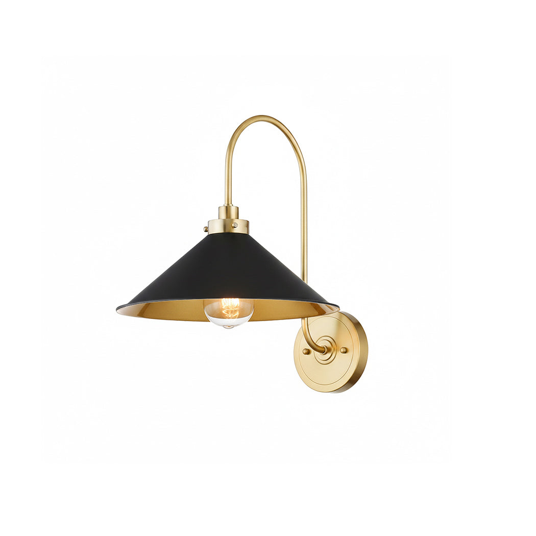 Clivedon Wall Lamp – Classic Gooseneck Metal & Aged Brass Sconce
