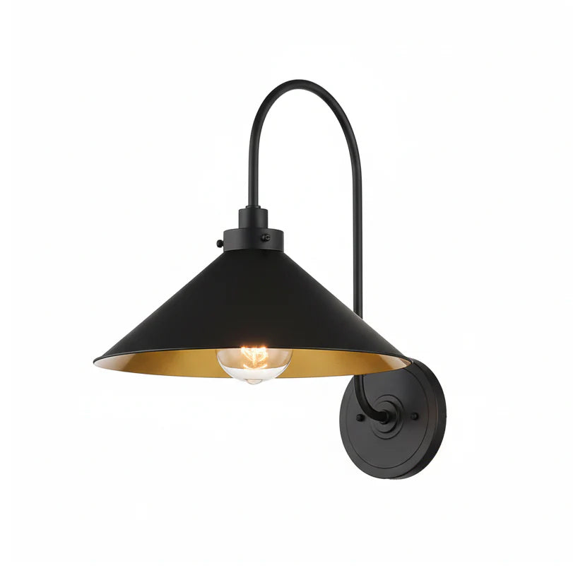 Clivedon Wall Lamp – Classic Gooseneck Metal & Aged Brass Sconce