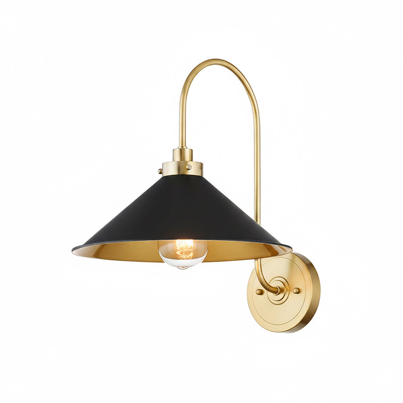 Clivedon Wall Lamp – Classic Gooseneck Metal & Aged Brass Sconce