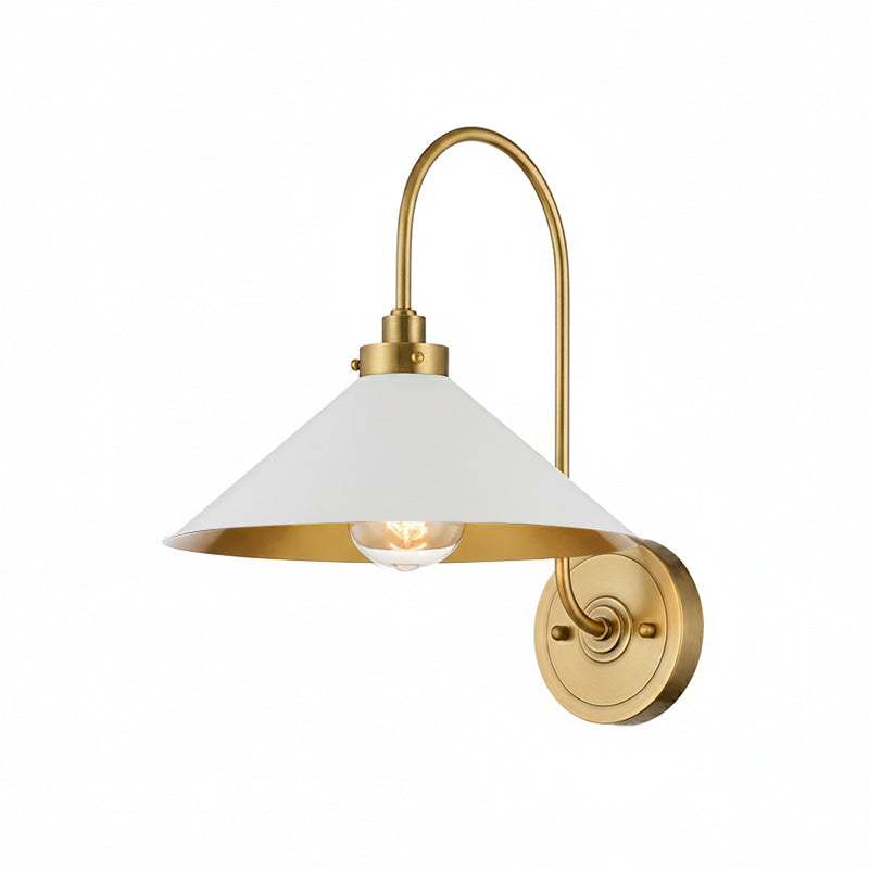 Clivedon Wall Lamp – Classic Gooseneck Metal & Aged Brass Sconce