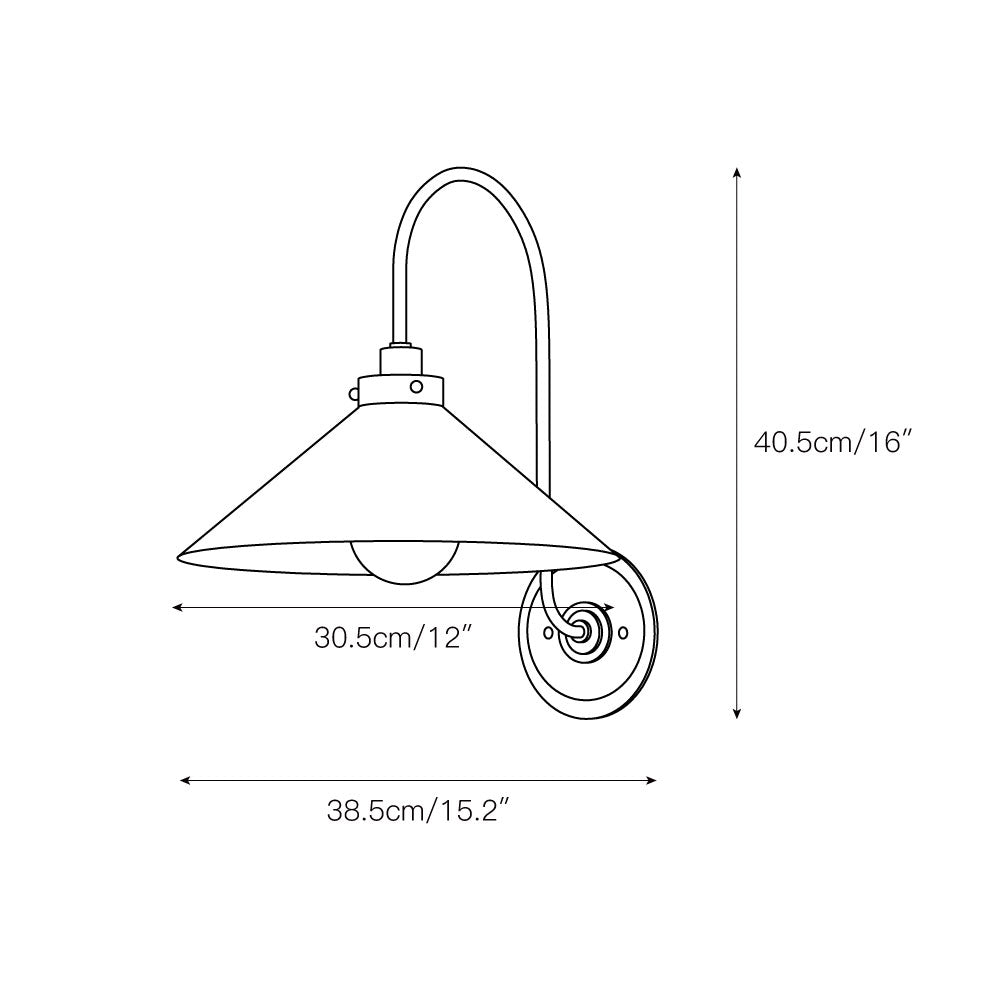 Clivedon Wall Lamp – Classic Gooseneck Metal & Aged Brass Sconce