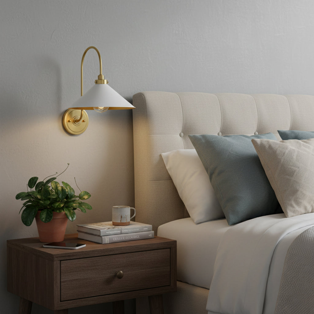 Clivedon Wall Lamp – Classic Gooseneck Metal & Aged Brass Sconce
