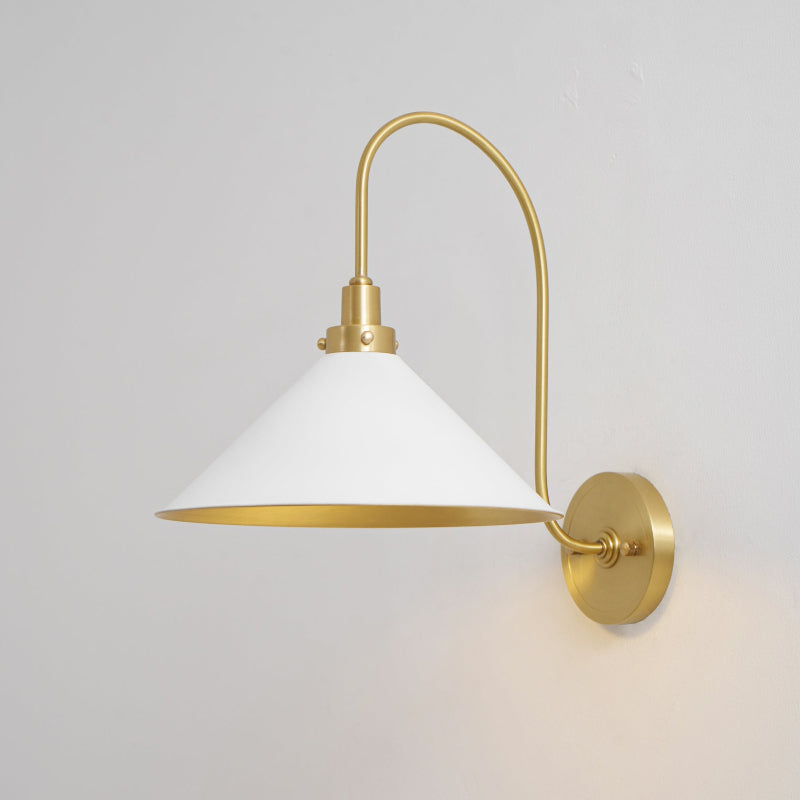 Clivedon Wall Lamp – Classic Gooseneck Metal & Aged Brass Sconce