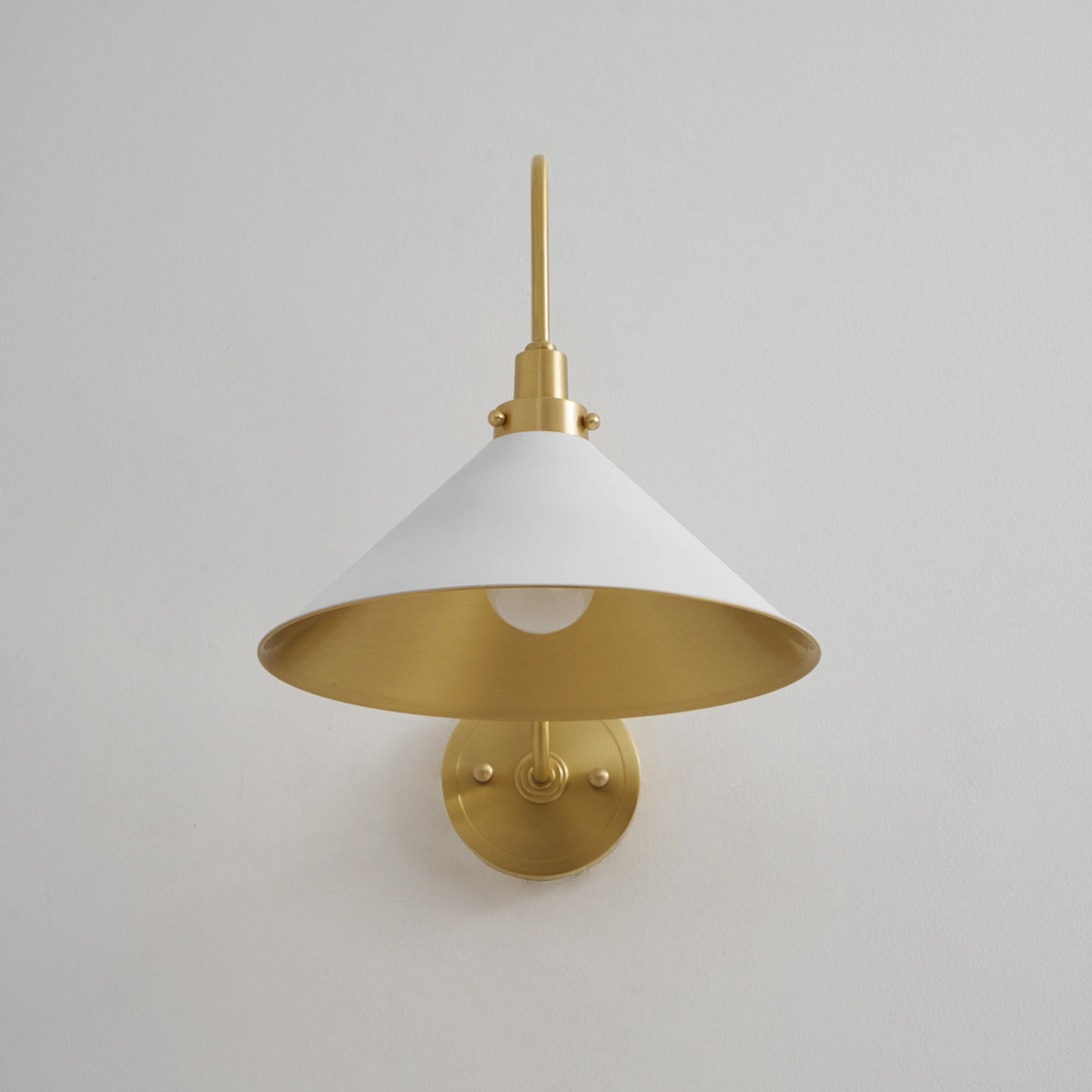 Clivedon Wall Lamp – Classic Gooseneck Metal & Aged Brass Sconce