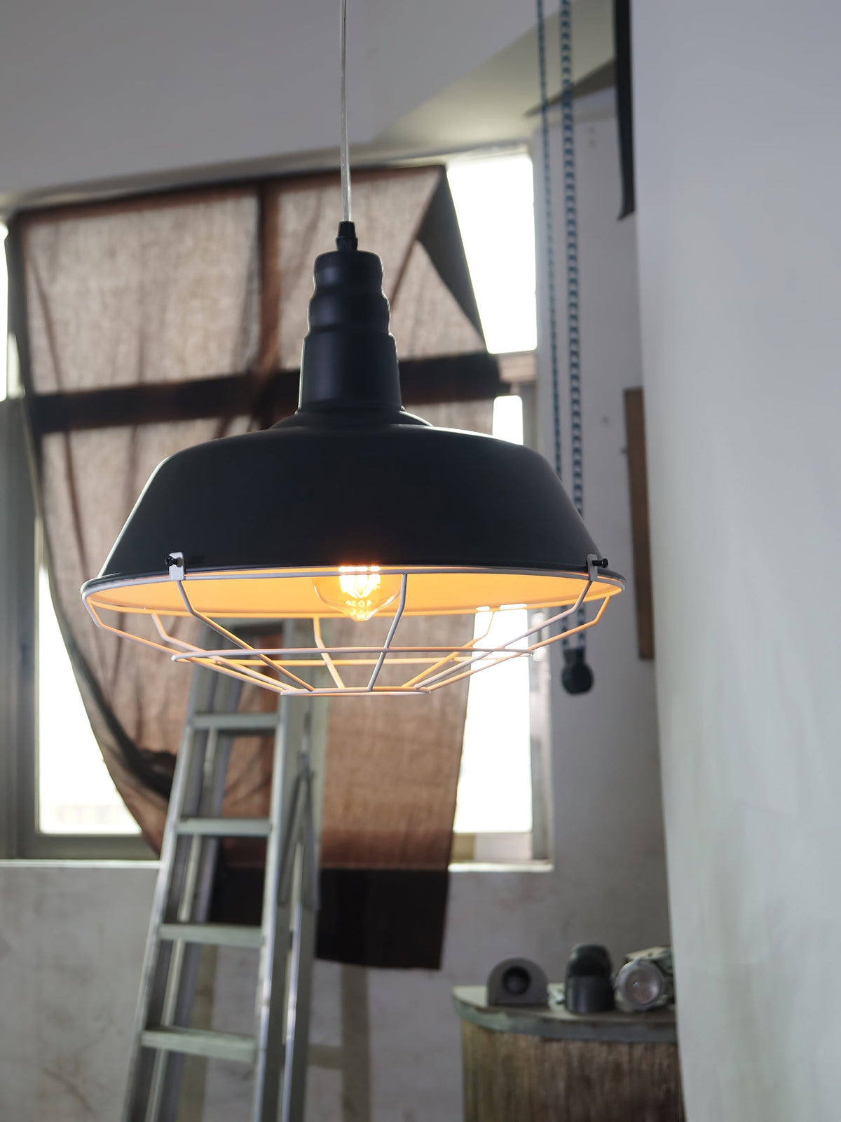 Cobal Pendant Light – Industrial Nautical Iron Dome Pendant