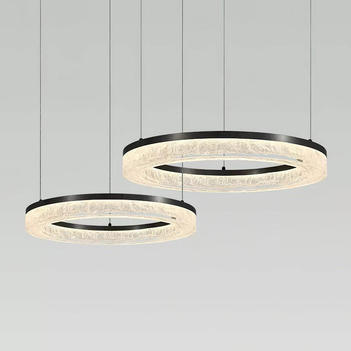 Coblitz Round LED Chandelier – Sculptural Geometric Ring Pendant