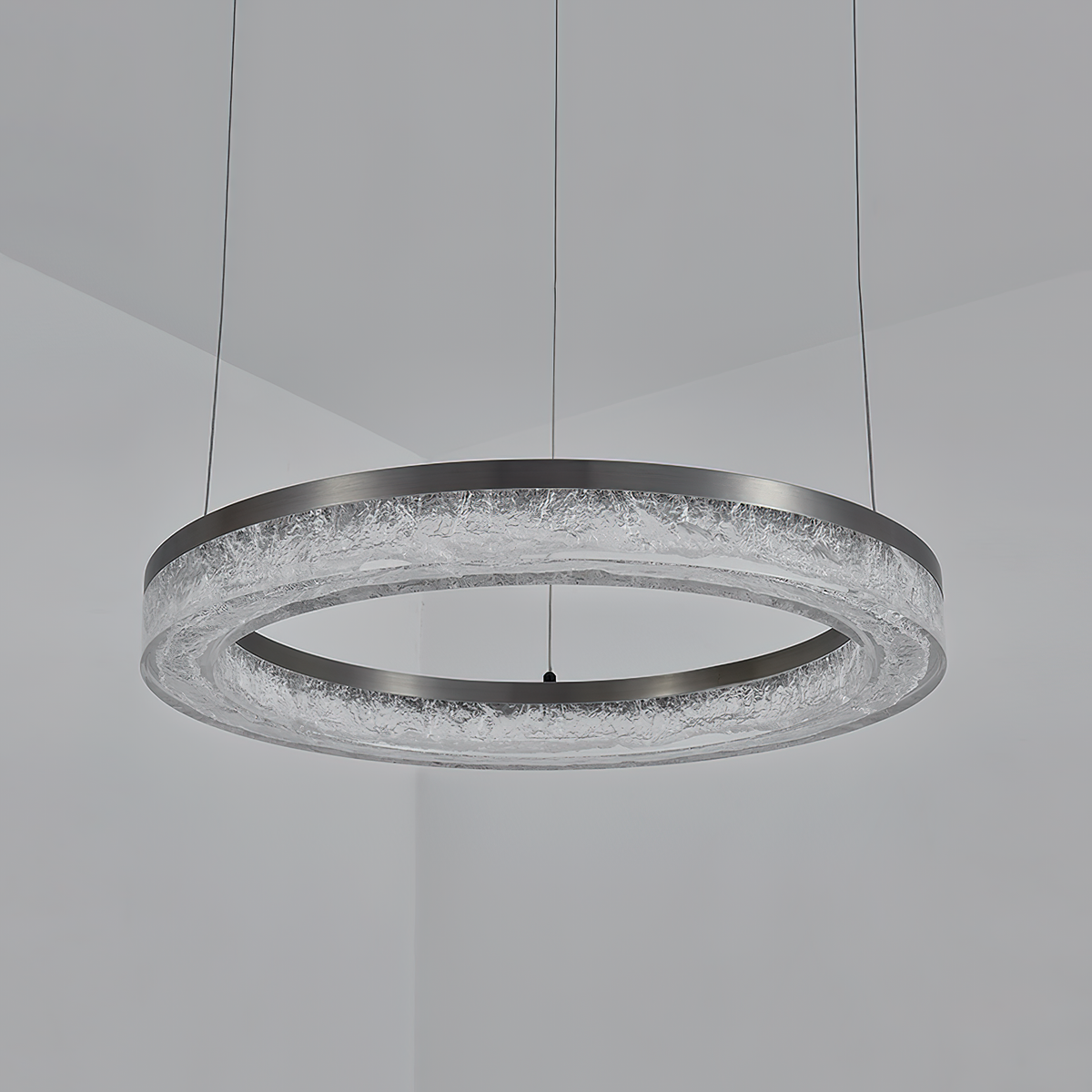 Coblitz Round LED Chandelier – Sculptural Geometric Ring Pendant
