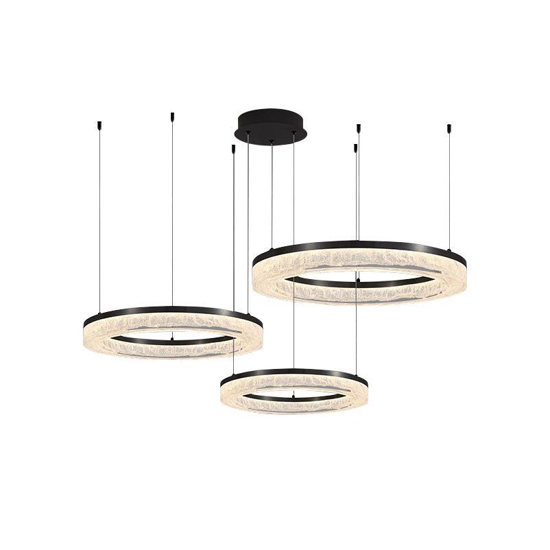 Coblitz Round LED Chandelier – Sculptural Geometric Ring Pendant