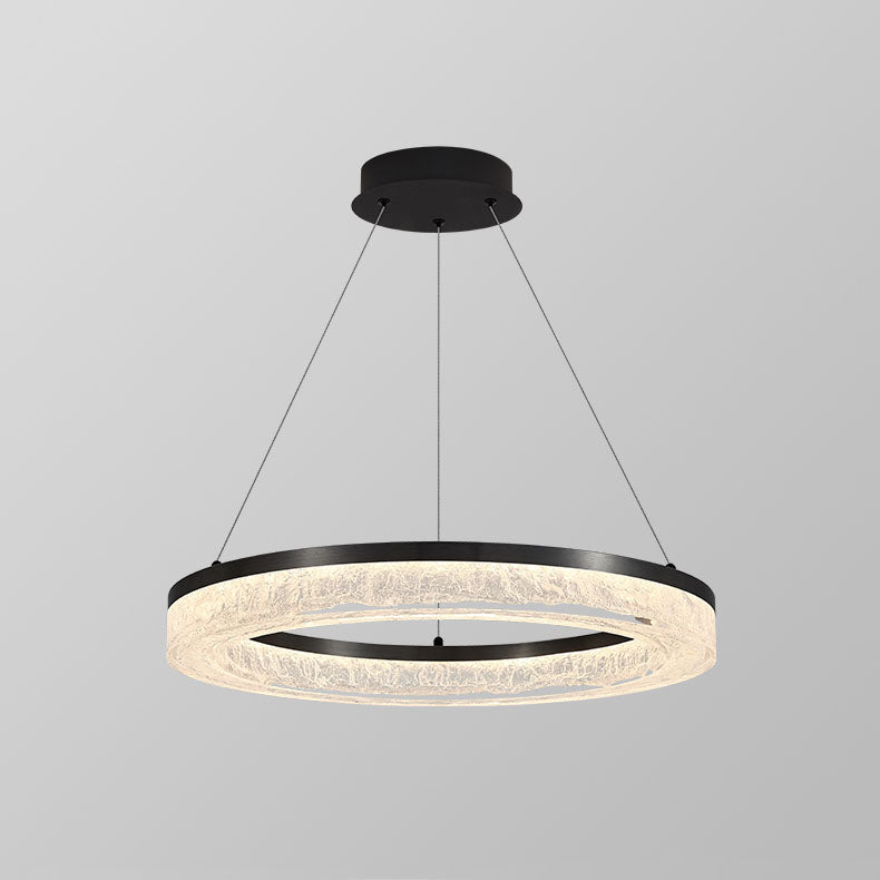 Coblitz Round LED Chandelier – Sculptural Geometric Ring Pendant