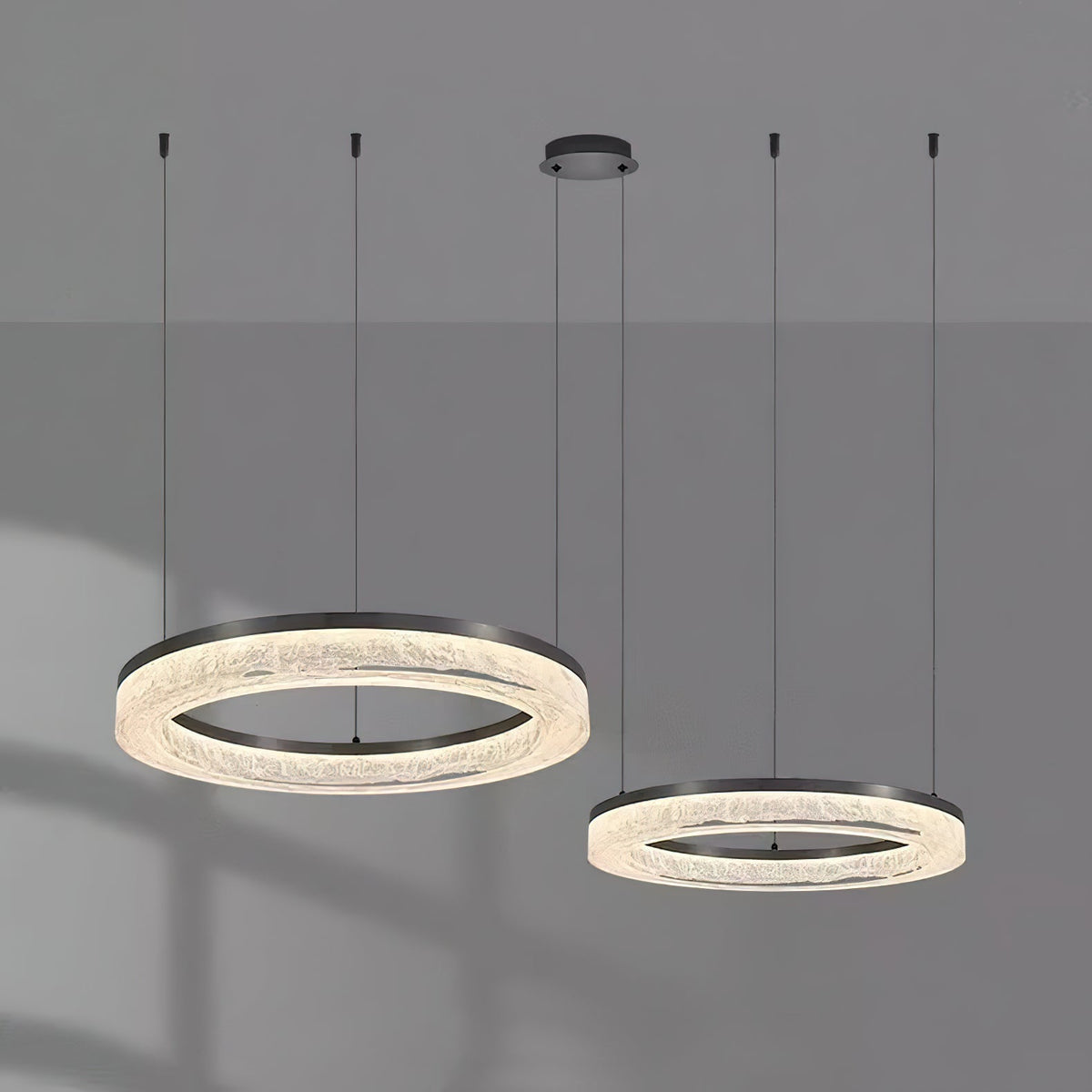 Coblitz Round LED Chandelier – Sculptural Geometric Ring Pendant