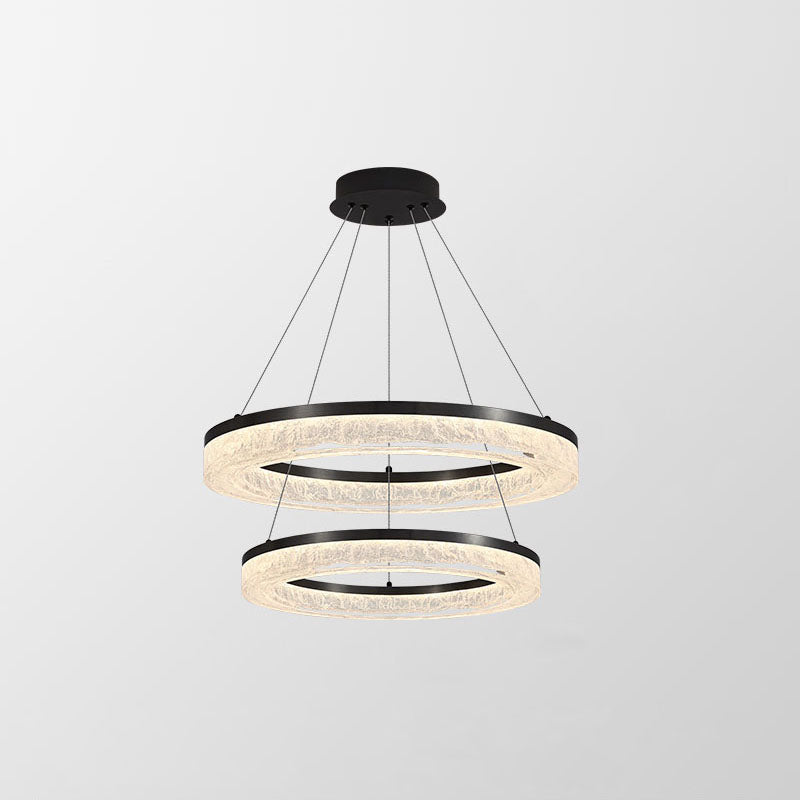 Coblitz Round LED Chandelier – Sculptural Geometric Ring Pendant