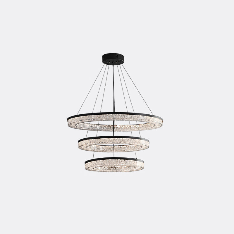 Coblitz Round LED Chandelier – Sculptural Geometric Ring Pendant