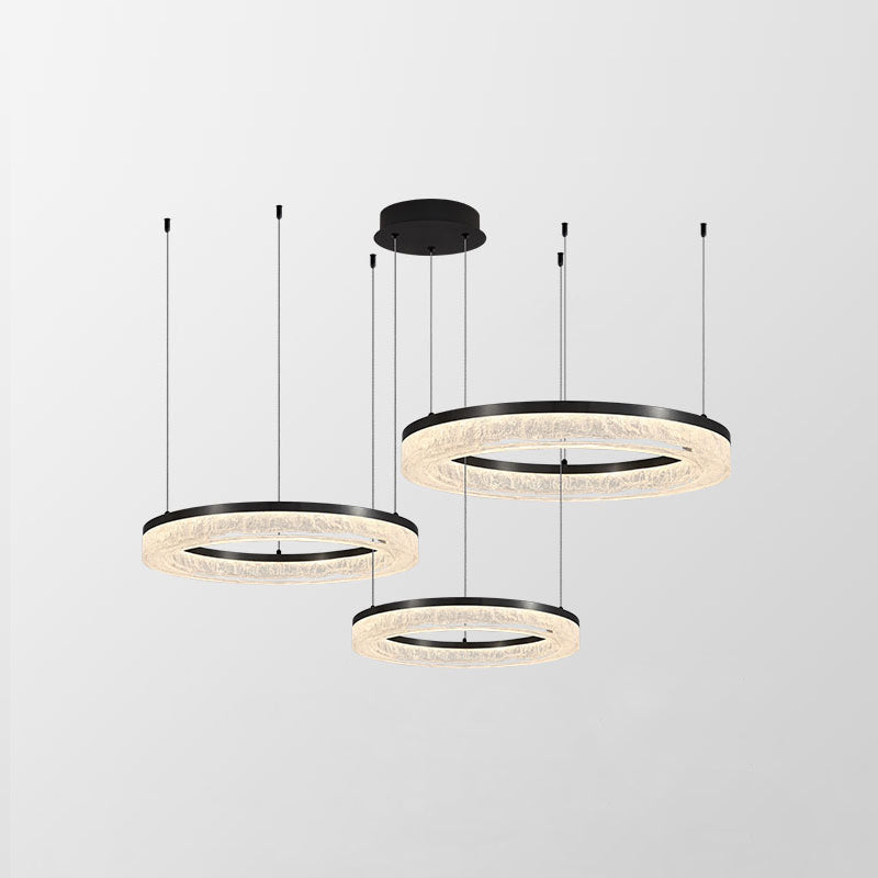 Coblitz Round LED Chandelier – Sculptural Geometric Ring Pendant