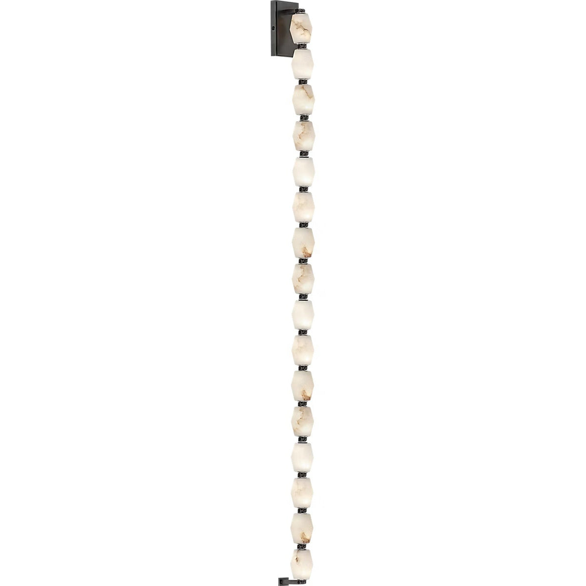 Alabaster Pillar Sconce – Solid Faceted Alabaster & Modular Aluminum LED Wall Light