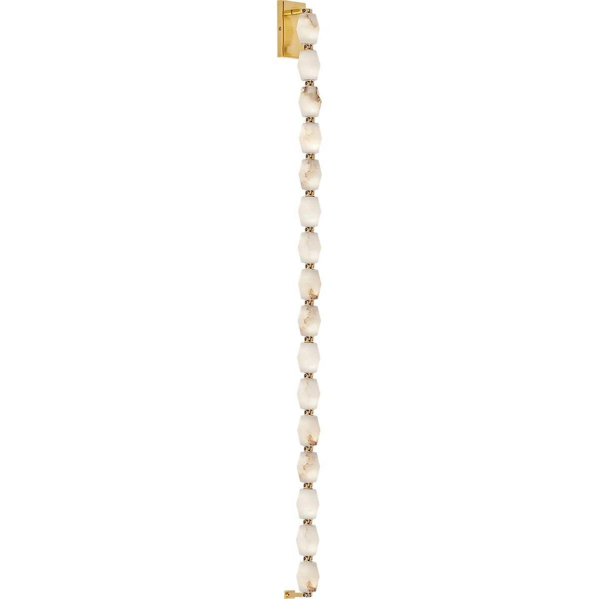 Alabaster Pillar Sconce – Solid Faceted Alabaster & Modular Aluminum LED Wall Light