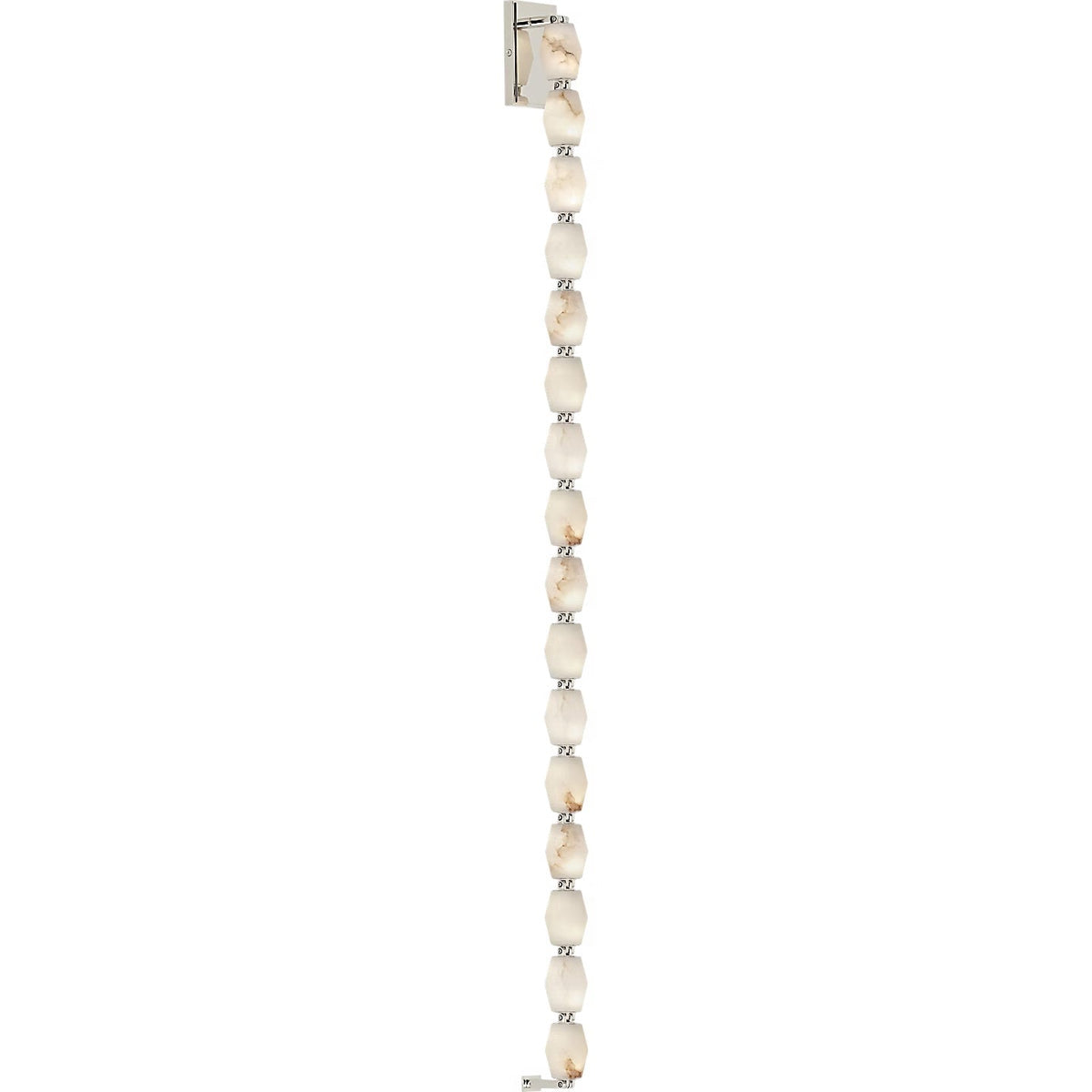 Alabaster Pillar Sconce – Solid Faceted Alabaster & Modular Aluminum LED Wall Light