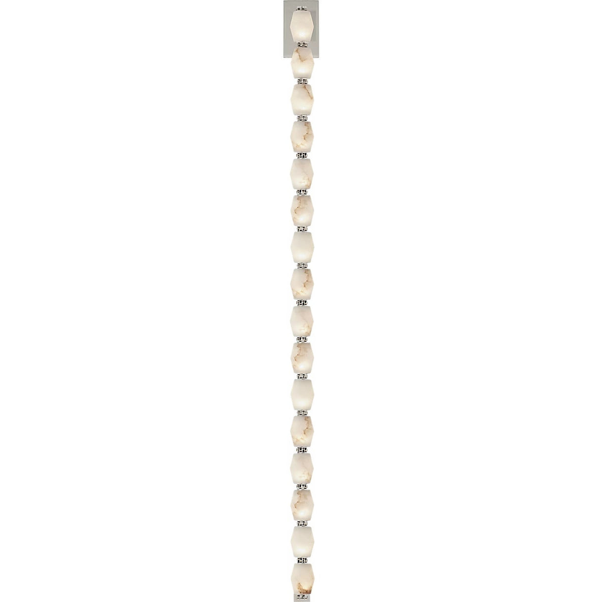 Alabaster Pillar Sconce – Solid Faceted Alabaster & Modular Aluminum LED Wall Light