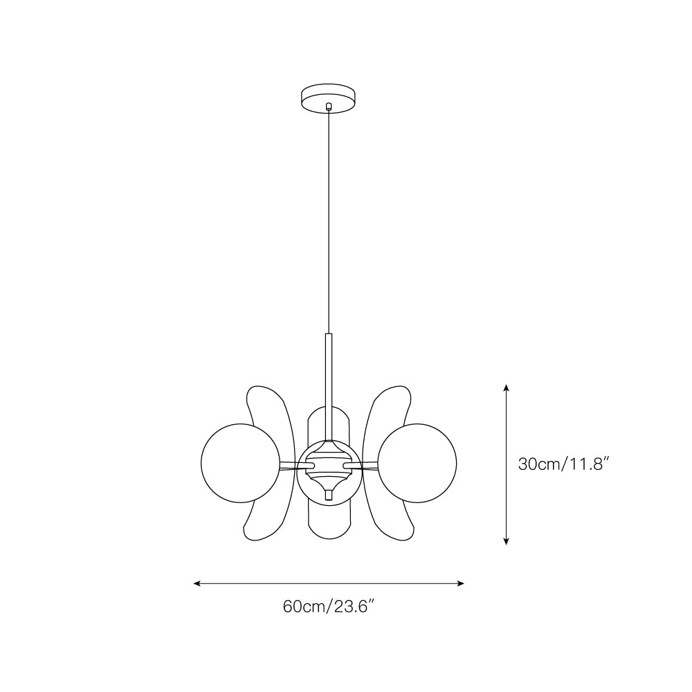Coloured Sputnik Chandelier – Retro Modern Chrome, Glass & Acrylic Pendant