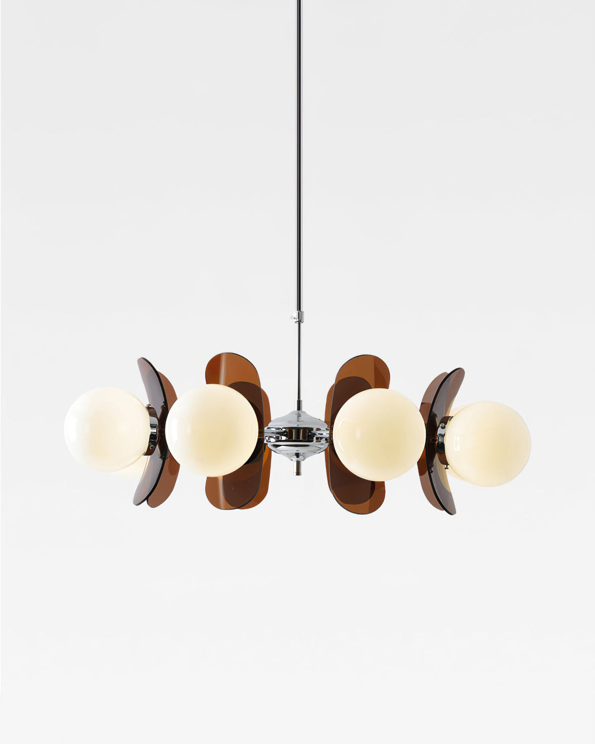 Coloured Sputnik Chandelier – Retro Modern Chrome, Glass & Acrylic Pendant