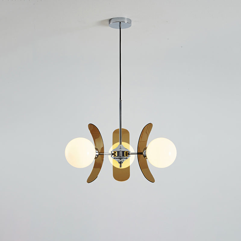 Coloured Sputnik Chandelier – Retro Modern Chrome, Glass & Acrylic Pendant