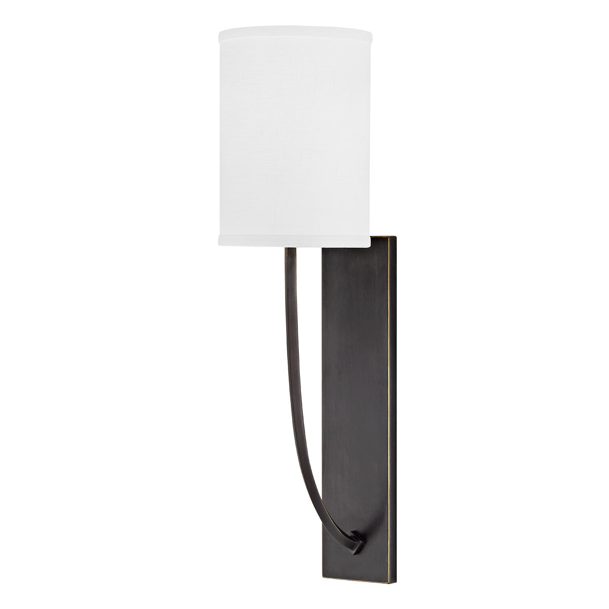 Colton Wall Lamp – Eastern Minimalist Curved Brass & Fabric Sconce