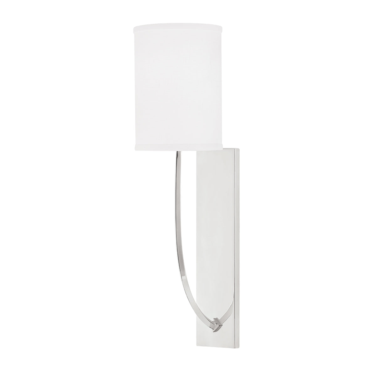 Colton Wall Lamp – Eastern Minimalist Curved Brass & Fabric Sconce