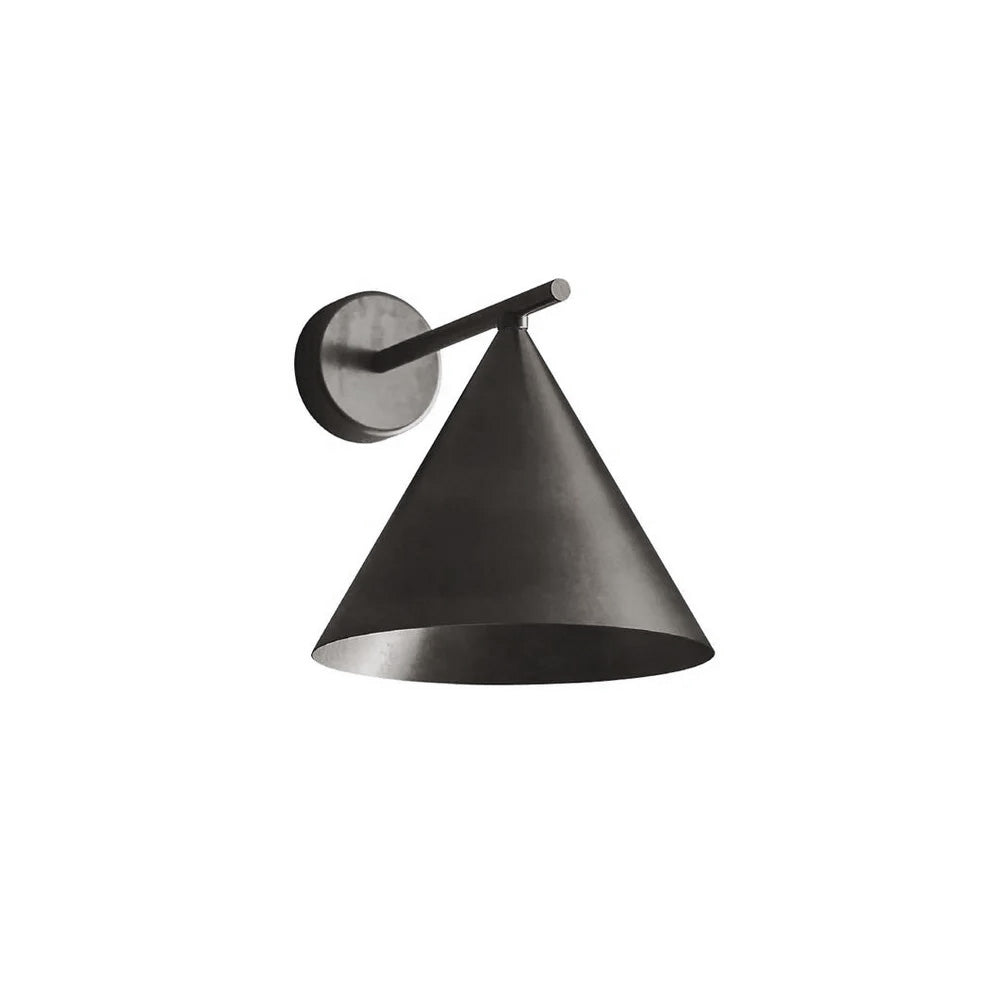 Cone Wall Lamp – Geometric Metal & Gold Leaf LED Cone Sconce
