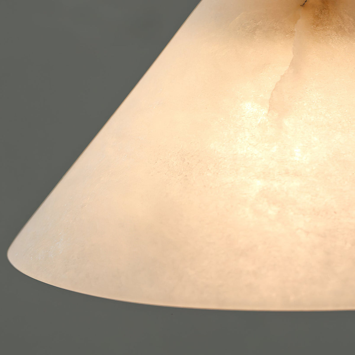 Conical Brass Alabaster Pendant Lamp – Matte Alabaster & Brass Cone Pendant