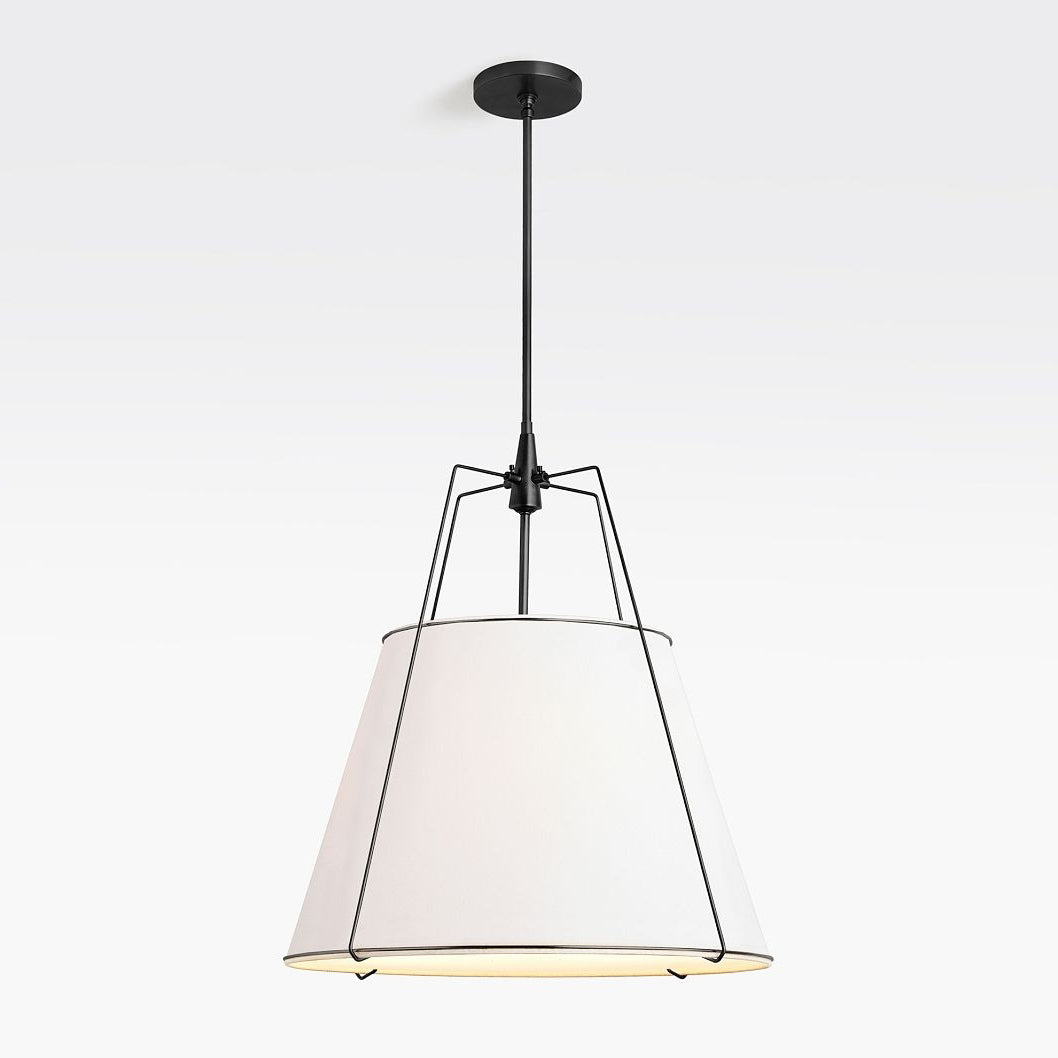 Regalia Drum Pendant Lamp - Modern Fabric & Brass Drum Light
