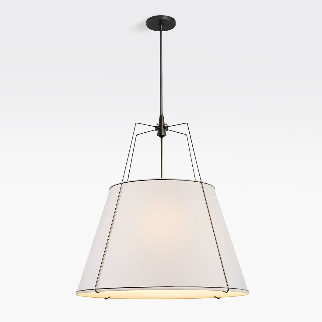 Regalia Drum Pendant Lamp - Modern Fabric & Brass Drum Light