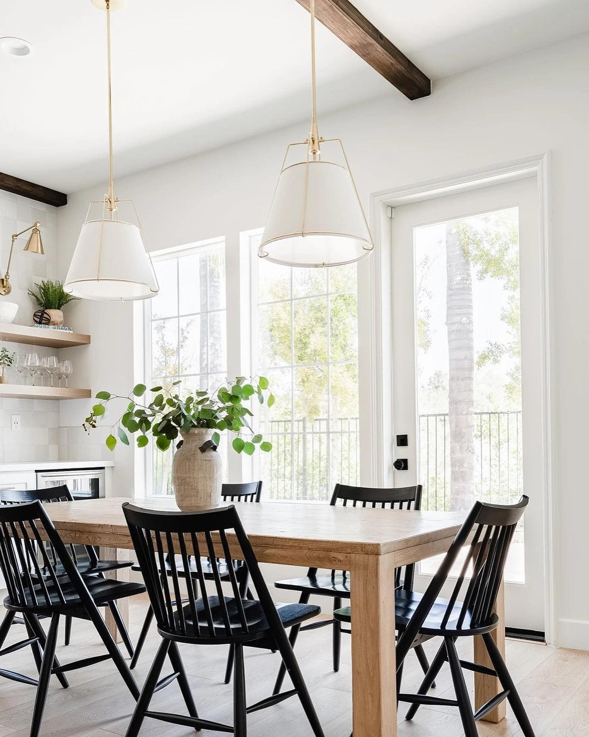Regalia Drum Pendant Lamp - Modern Fabric & Brass Drum Light