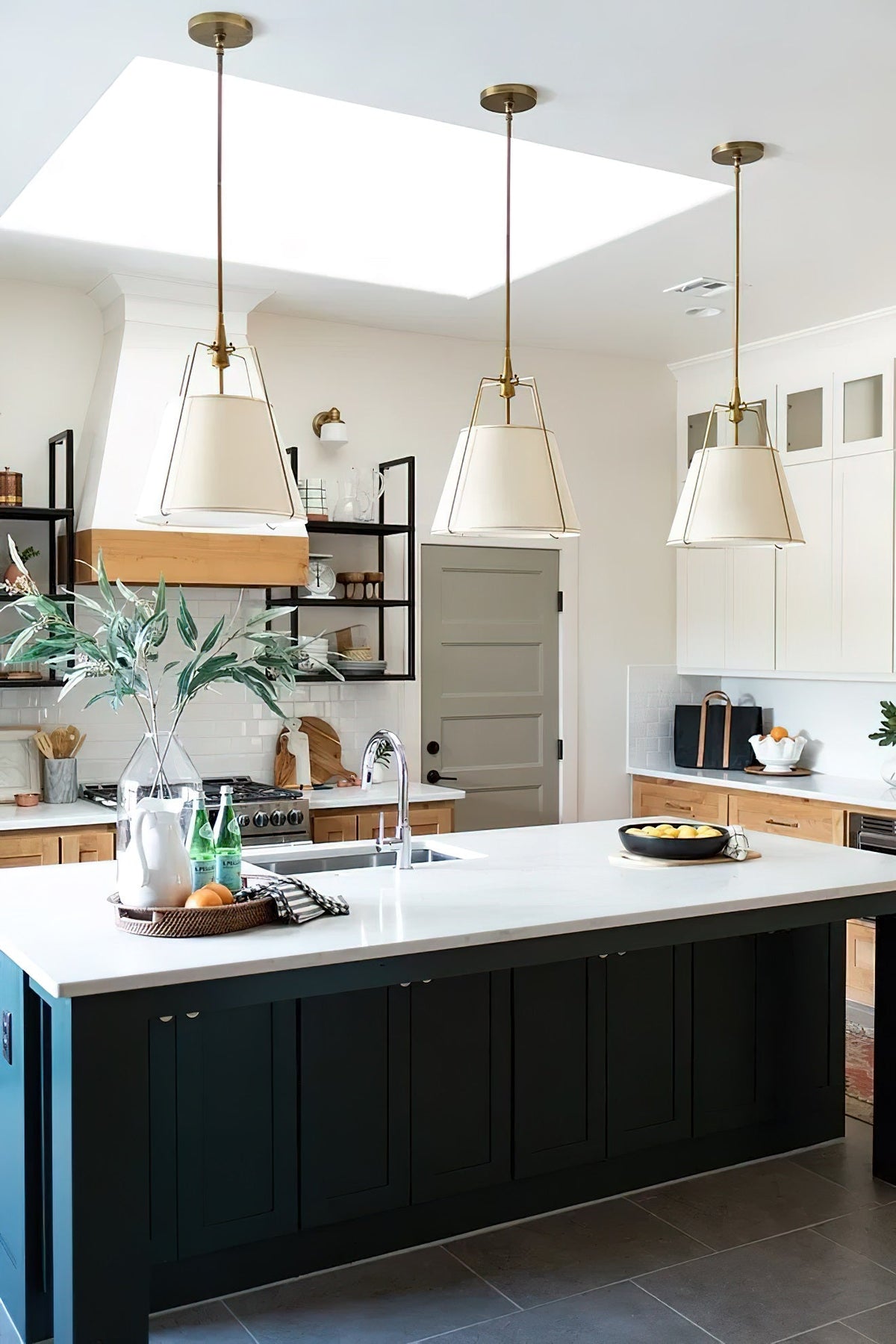 Regalia Drum Pendant Lamp - Modern Fabric & Brass Drum Light