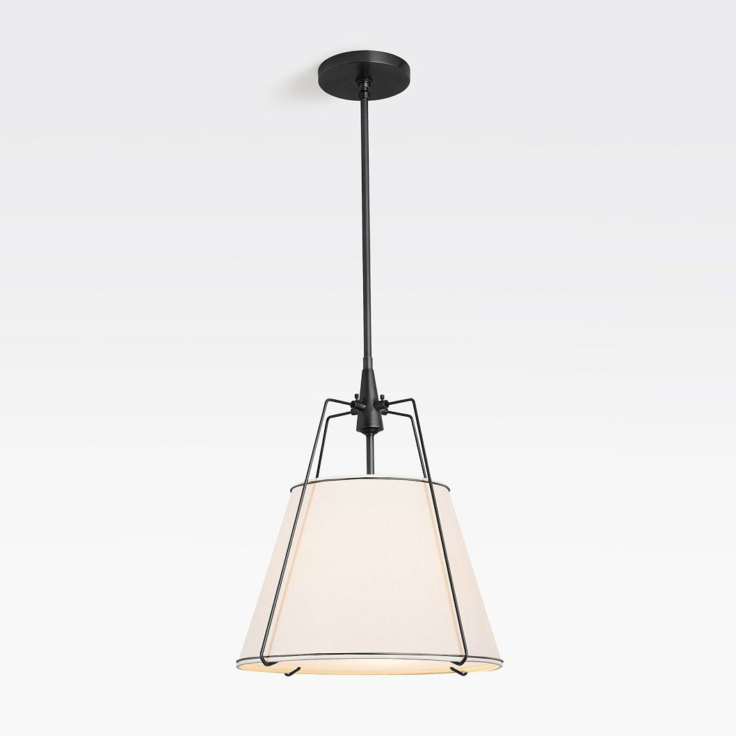 Regalia Drum Pendant Lamp - Modern Fabric & Brass Drum Light