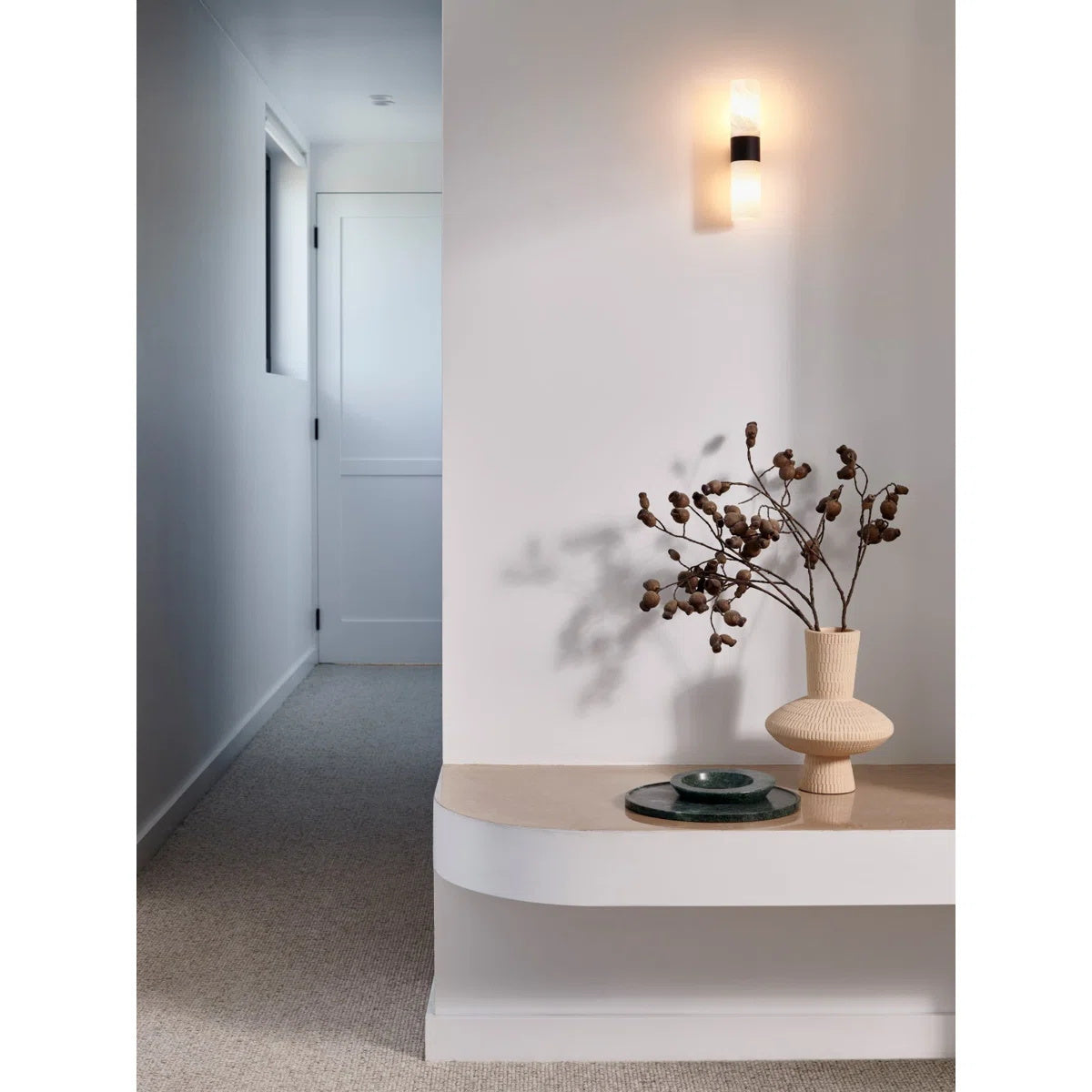 Conners Alabaster Wall Lamp – Authentic Spanish Alabaster & Brass Sconce
