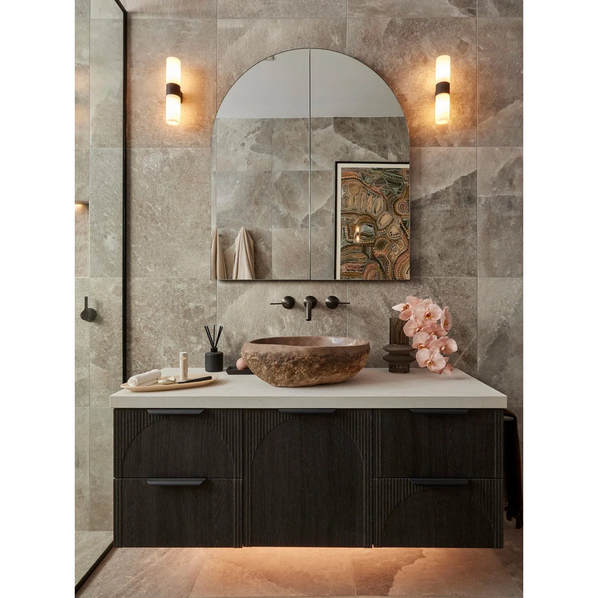 Conners Alabaster Wall Lamp – Authentic Spanish Alabaster & Brass Sconce