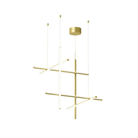 Coordinates Chandelier – Modern Architectural Grid LED Chandelier